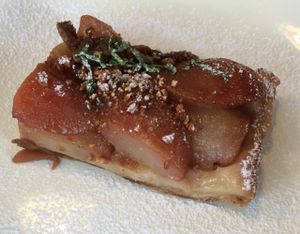 Pear Dessert at Lupin Restaurante Vegetariano in Porto