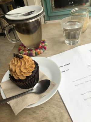 Peanut butter cupcake 🧁   at Brass Monkey in Vienna