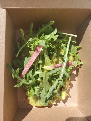 Avocado Toast at Vela Juice Bar in Plymouth