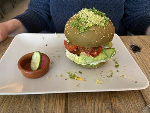 Seaweed soy burger (Japanese taste)  at Burgerlijk in Maastricht