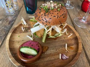 Tempeh burger (Sateh taste)  at Burgerlijk in Maastricht