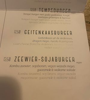 Vega/vegan burgers   at Burgerlijk in Maastricht