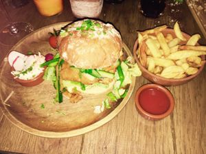 Tempeh burger at Burgerlijk in Maastricht