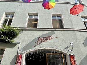 outside at Hofcafe in Bamberg