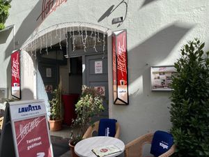 outside at Hofcafe in Bamberg
