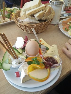 Vegetarian breakfast "Au ja". Was decent but pricey. at Hofcafe in Bamberg