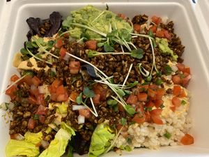 Mexican brown rice bowl at Make Out in Culver City