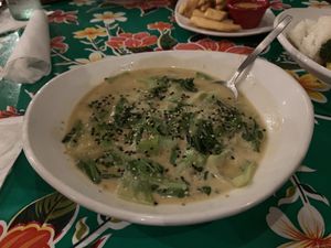 Sautéed baby bok choy was delicious! at Cafe Verde in New Smyrna Beach