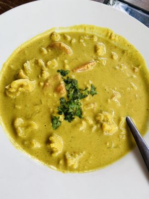 Cauliflower soup at Cafe Verde in New Smyrna Beach