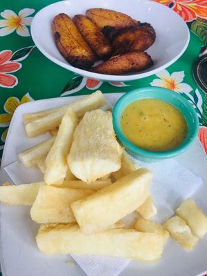 Yuca Fries & Plantains  at Cafe Verde in New Smyrna Beach