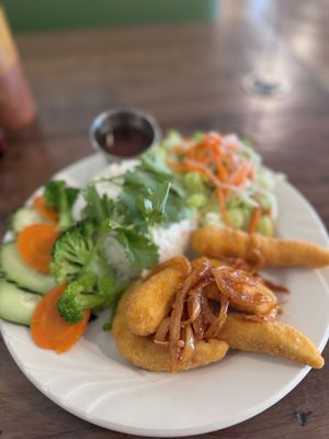 Ocean love (vegan shrimp)  at All Chay in Salt Lake City
