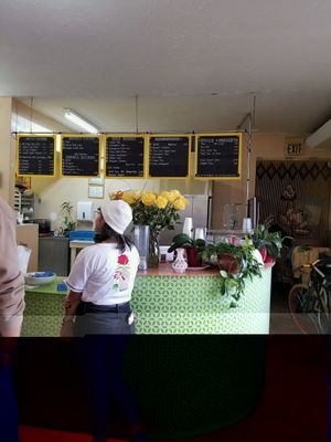 Order at the counter and then food is brought to your table. at All Chay in Salt Lake City