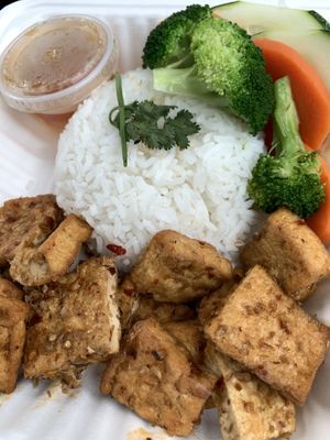 Lemongrass Tofu Rice Bowl at All Chay in Salt Lake City
