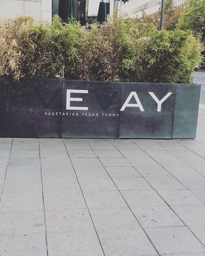 Outside sign. at VEVAY in Frankfurt