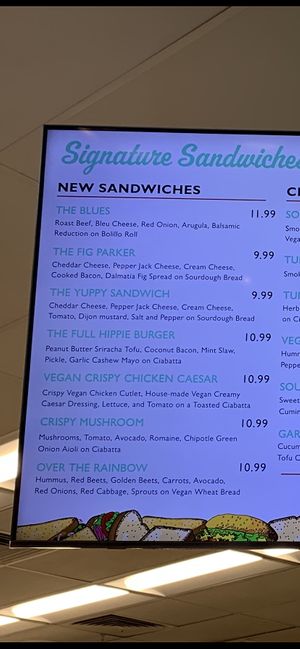 Deli sandwich menu options   at Davis Food Co-op in Davis