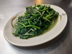 Sweet potato leaves at Zhēn Hǎo Wèi SùShí 真好味素食 in Kaohsiung