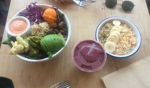 Bowl and smoothie bowl   at Nourish Cafe - Richmond District in San Francisco