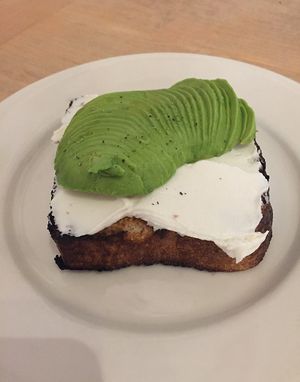 Vegan cheese and avocado   at Nourish Cafe - Richmond District in San Francisco