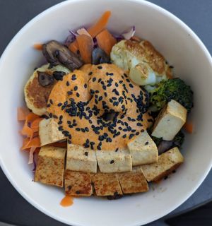 Nourish Savory Brekkie Bowl (with tofu and no avocado) at Nourish Cafe - Richmond District in San Francisco