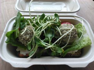 Vegan "tuna" sandwich.   at Nourish Cafe - Richmond District in San Francisco