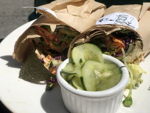 Veggie wrap at Nourish Cafe - Richmond District in San Francisco