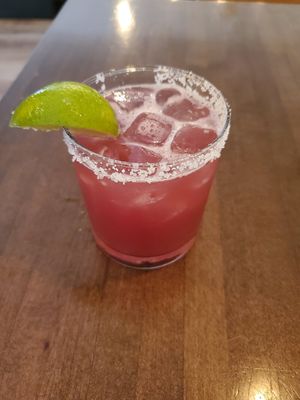 Raspberry margarita 😋 at Naked Cafe in Kelowna