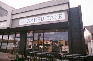 Outside at Naked Cafe in Kelowna