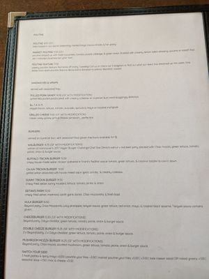 Menu at Naked Cafe in Kelowna