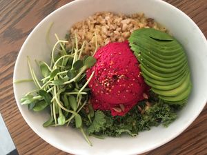 Delicious dulu bowl at Naked Cafe in Kelowna