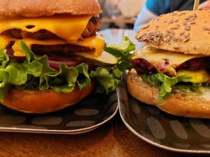 Burger Gluten Free and not at Naked Cafe in Kelowna