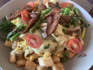 Breakfast dish  at Naked Cafe in Kelowna