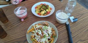 Far: Benny bowl close: feature poutine at Naked Cafe in Kelowna