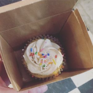 Cupcake for one  at Naked Cafe in Kelowna
