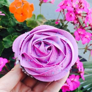 Pretty cupcake  at Naked Cafe in Kelowna