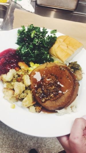 Tofurkey dinner at UBCO  at Naked Cafe in Kelowna