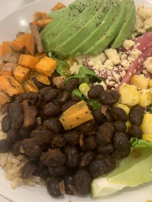Bean and Yam Bowl  at Naked Cafe in Kelowna