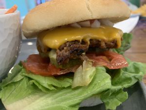 Impossible burger  at Naked Cafe in Kelowna