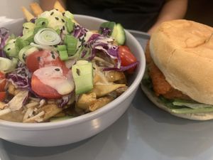 Burger & Poutine  at Naked Cafe in Kelowna