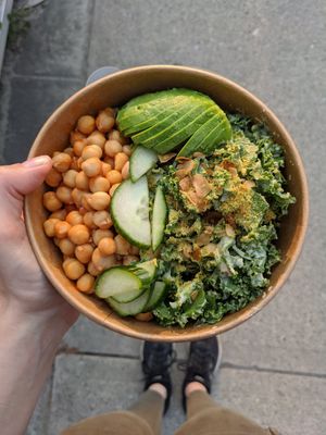 Buffalo chickpea bowl at Naked Cafe in Kelowna