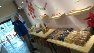 Huge selection of sweet treats! at Vegan Heaven in Jiaosi