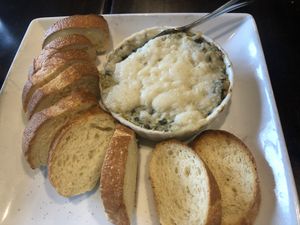 Hot Spinach Artichoke Dip at Allie's Vegan Pizzeria and Cafe in Spokane