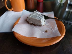 Cheese cake! at Allie's Vegan Pizzeria and Cafe in Spokane