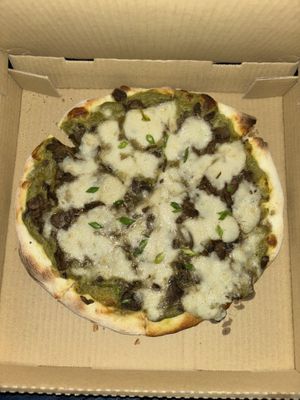 mushroom pizza   at Allie's Vegan Pizzeria and Cafe in Spokane