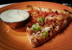 "The Italian" Pizza with Ranch at Allie's Vegan Pizzeria and Cafe in Spokane