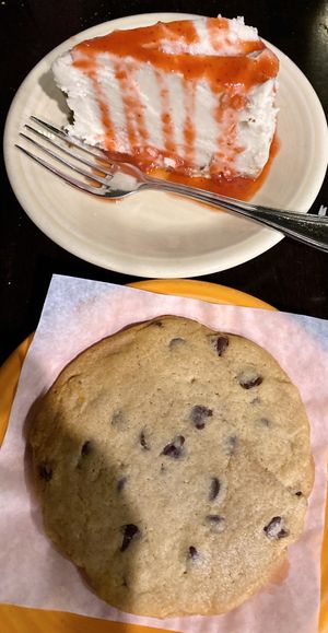 Cheesecake/chocolate chip cookie  at Allie's Vegan Pizzeria and Cafe in Spokane