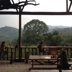 common area at Utopia Eco Hotel in Semuc Champey