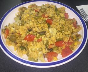 Vegan Paella!! at Good Karma Vegan Catering in Atlanta