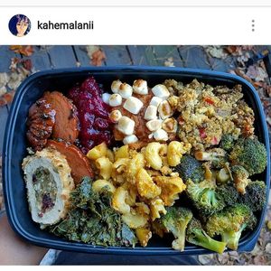 Holiday plates at Good Karma Vegan Catering in Atlanta