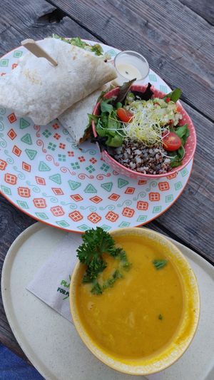 Vegan wrap & soep at Greenway in Antwerpen