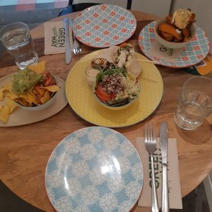 Sharing is the best way to enjoy dinner! at Greenway in Antwerpen